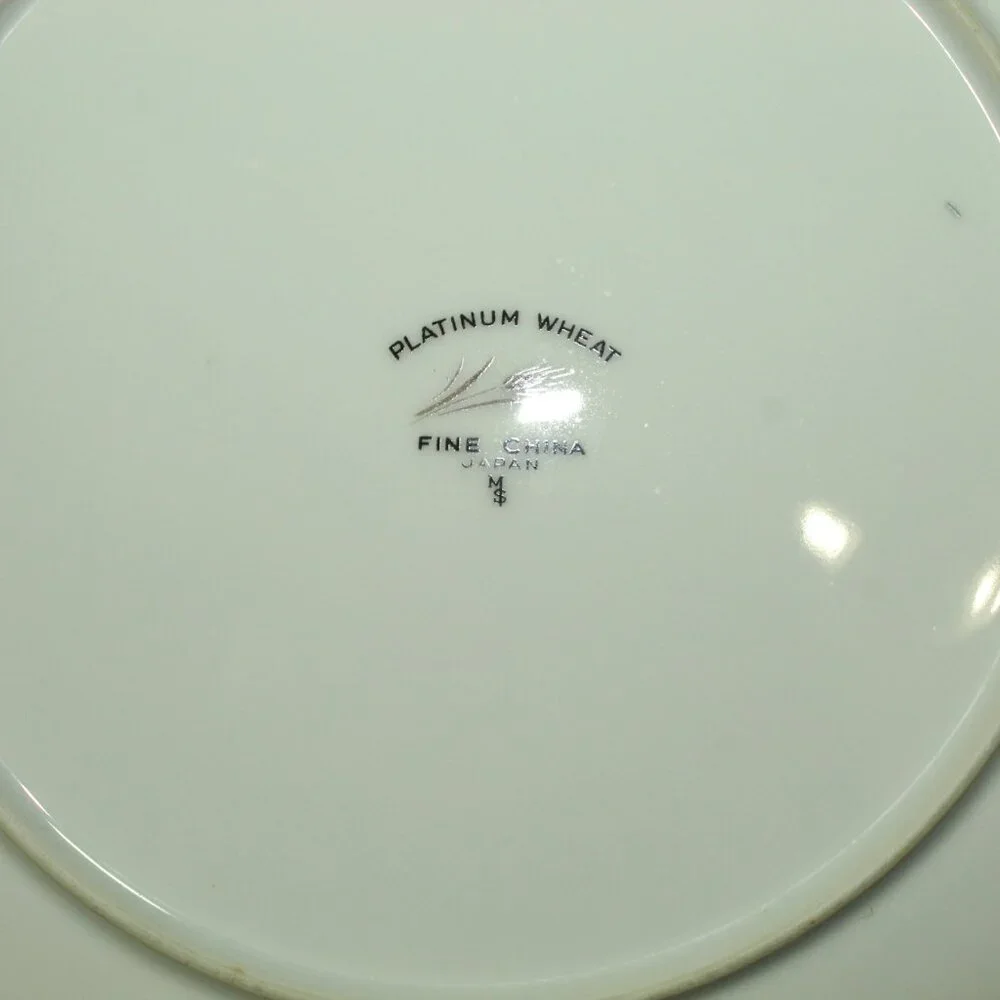 Vintage MCM Platinum Wheat Fine China Japan 10.25